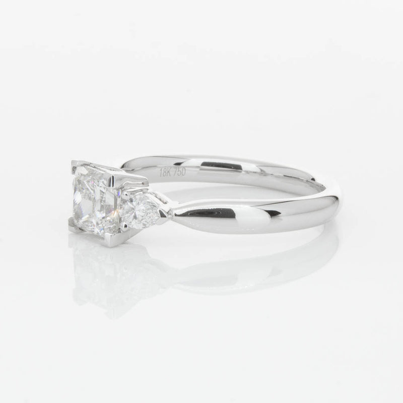 18ct White Gold 1.02ct Princess Cut Diamond Ayla Ring-Ring-Walker & Hall