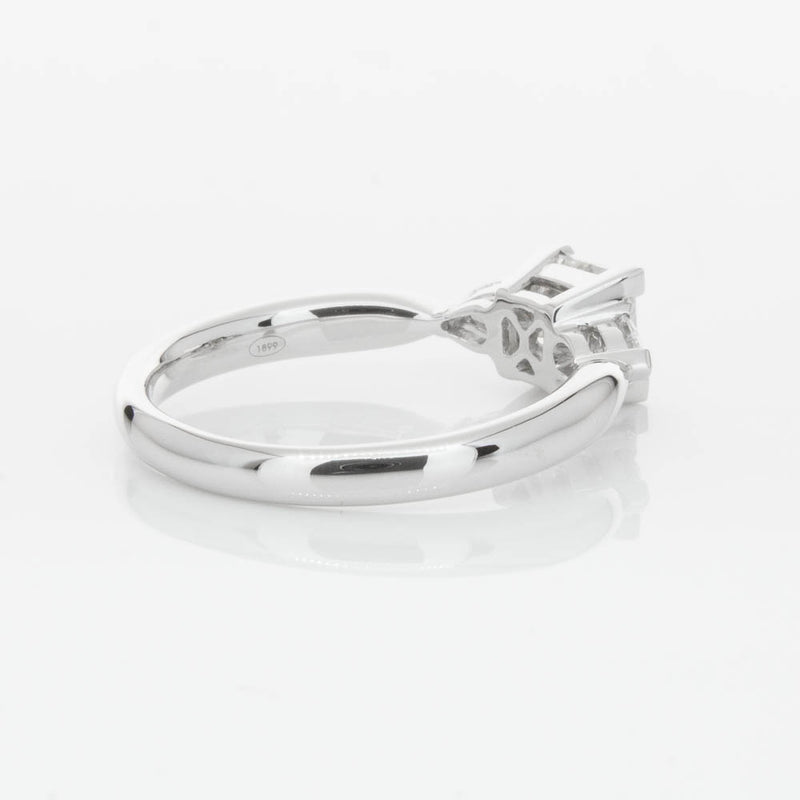 18ct White Gold 1.02ct Princess Cut Diamond Ayla Ring-Ring-Walker & Hall