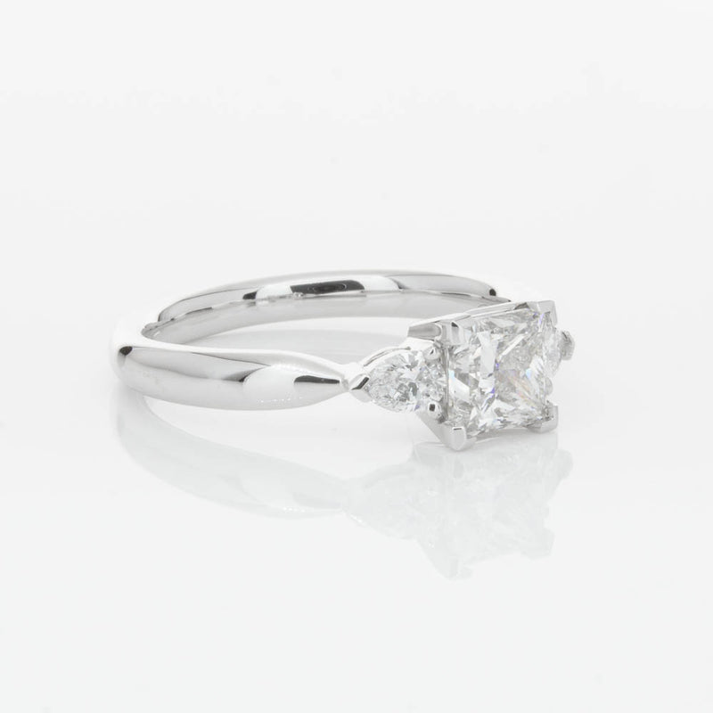 18ct White Gold 1.02ct Princess Cut Diamond Ayla Ring-Ring-Walker & Hall