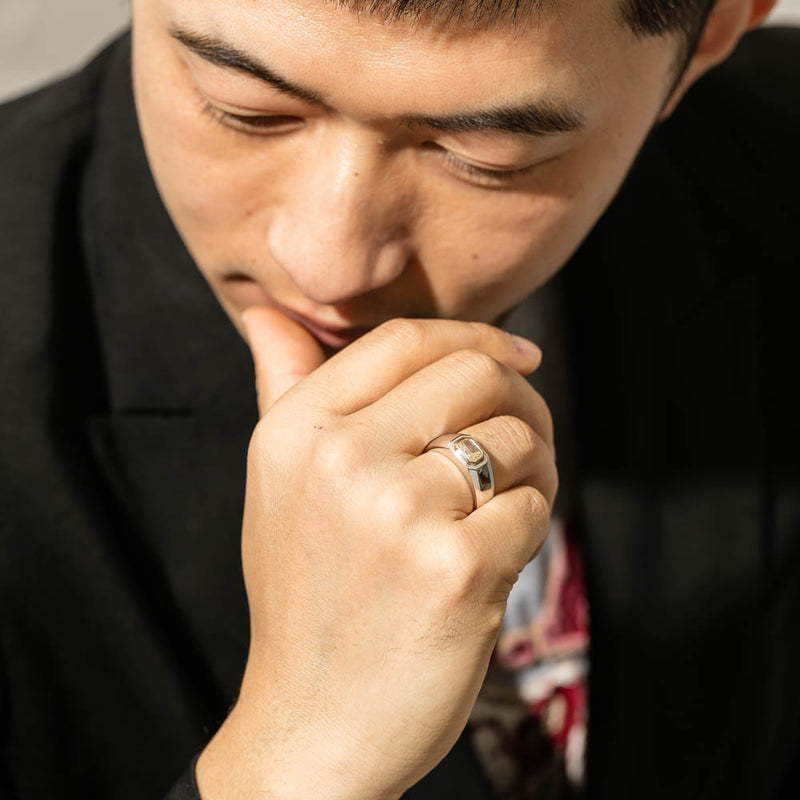 14ct White Gold Diamond Ring-Ring-Walker & Hall