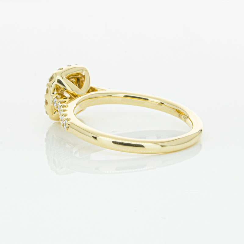 18ct Yellow Gold Champagne Diamond Manhattan Ring-Ring-Walker & Hall