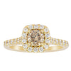 18ct Yellow Gold Champagne Diamond Manhattan Ring-Ring-Walker & Hall
