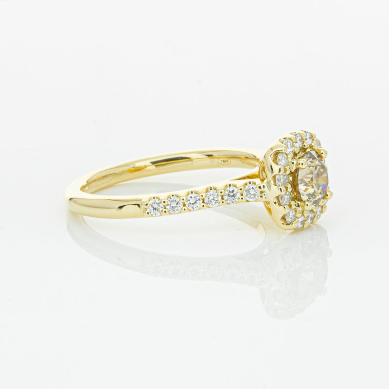 18ct Yellow Gold Champagne Diamond Manhattan Ring-Ring-Walker & Hall