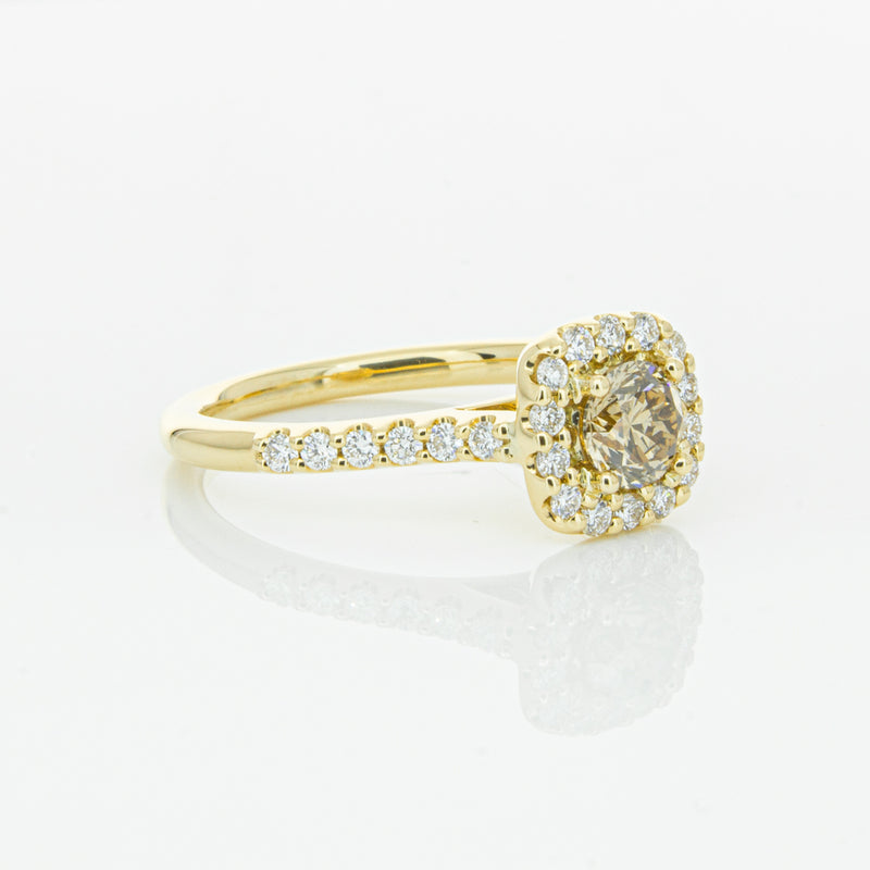 18ct Yellow Gold Champagne Diamond Manhattan Ring-Ring-Walker & Hall