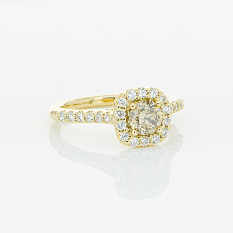 18ct Yellow Gold Champagne Diamond Manhattan Ring-Ring-Walker & Hall