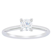 18ct White Gold .50ct Diamond Melba Ring-Ring-Walker & Hall