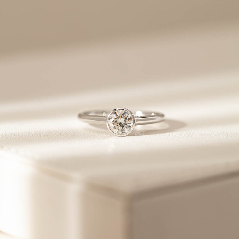 18ct White Gold .71ct Diamond Natalia Ring-Ring-Walker & Hall