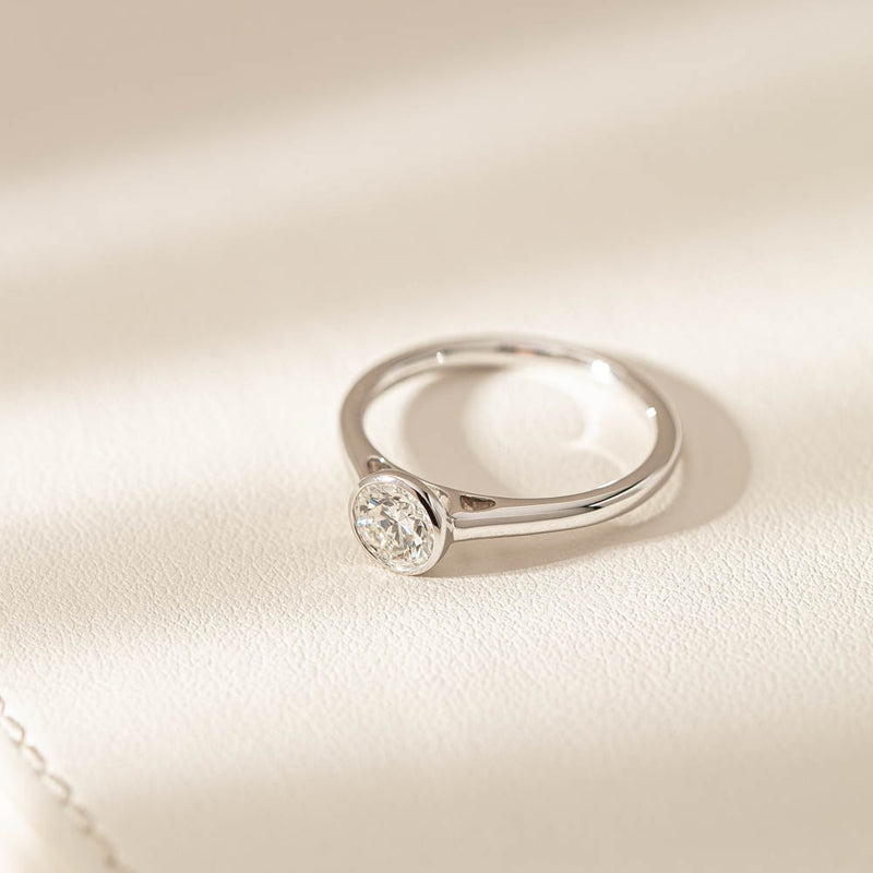 18ct White Gold .71ct Diamond Natalia Ring-Ring-Walker & Hall