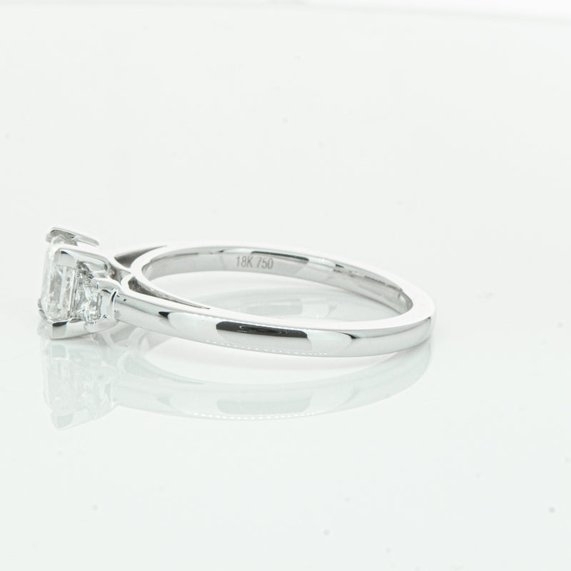 18ct White Gold .80ct Princess Cut Diamond Olympus Ring-Ring-Walker & Hall