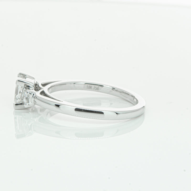 18ct White Gold .80ct Princess Cut Diamond Olympus Ring-Ring-Walker & Hall