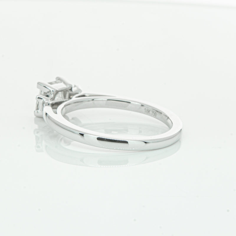 18ct White Gold .80ct Princess Cut Diamond Olympus Ring-Ring-Walker & Hall