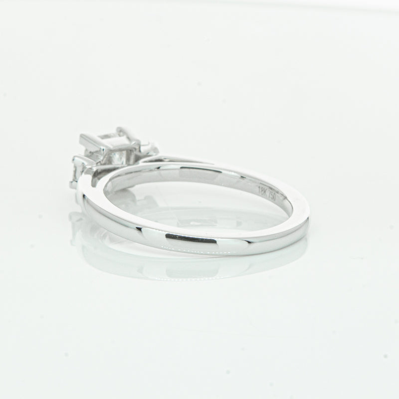 18ct White Gold .80ct Princess Cut Diamond Olympus Ring-Ring-Walker & Hall