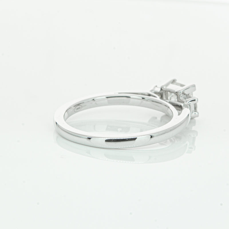 18ct White Gold .80ct Princess Cut Diamond Olympus Ring-Ring-Walker & Hall