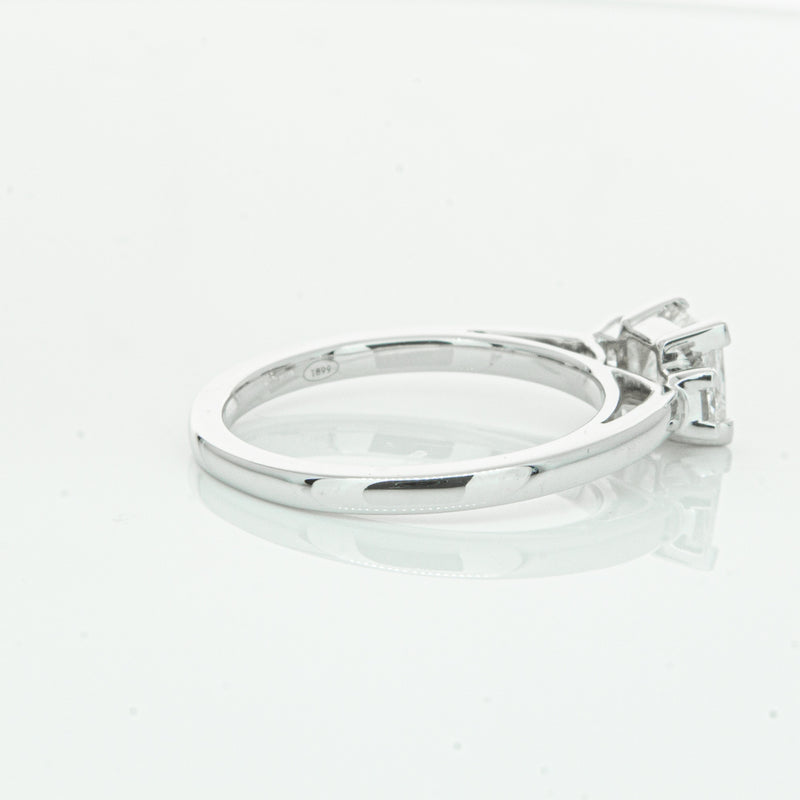 18ct White Gold .80ct Princess Cut Diamond Olympus Ring-Ring-Walker & Hall