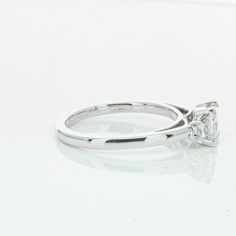 18ct White Gold .80ct Princess Cut Diamond Olympus Ring-Ring-Walker & Hall