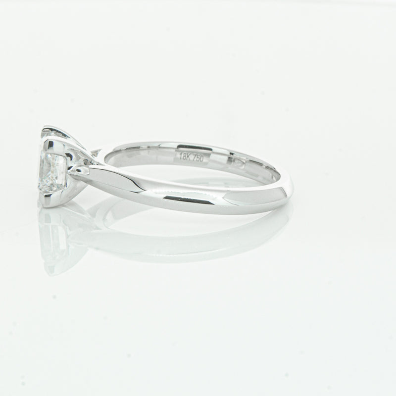 18ct White Gold 1.51ct Princess Cut Diamond Venetian Ring-Ring-Walker & Hall