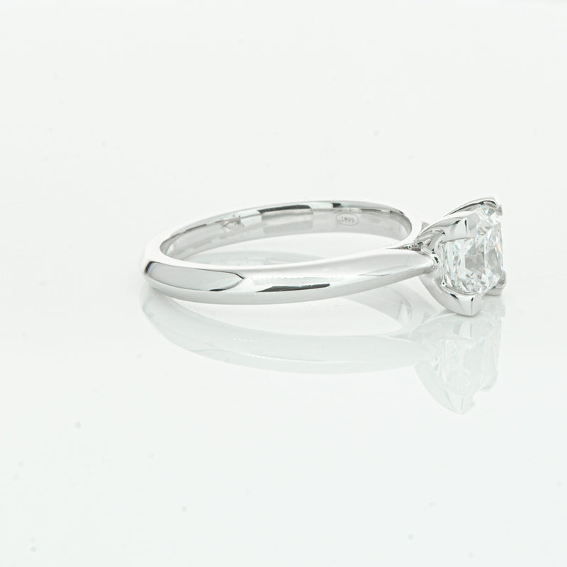 18ct White Gold 1.51ct Princess Cut Diamond Venetian Ring-Ring-Walker & Hall