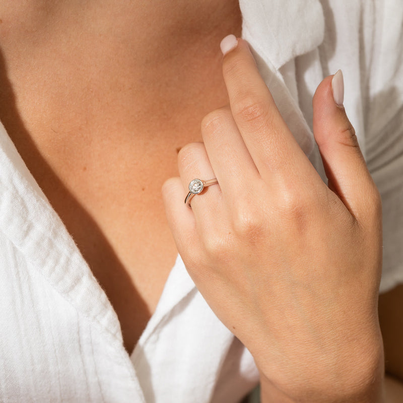 18ct White Gold .50ct Diamond Natalia Ring-Ring-Walker & Hall