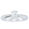 18ct White Gold .53ct Oval Diamond Venetian Ring-Ring-Walker & Hall