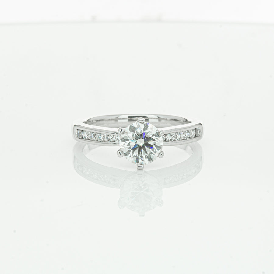 18ct White Gold 1.00ct Diamond Avalon Ring-Ring-Walker & Hall