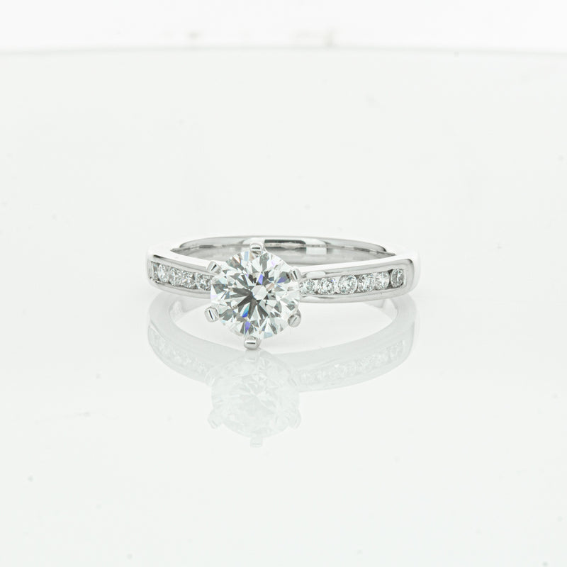 18ct White Gold 1.00ct Diamond Avalon Ring-Ring-Walker & Hall