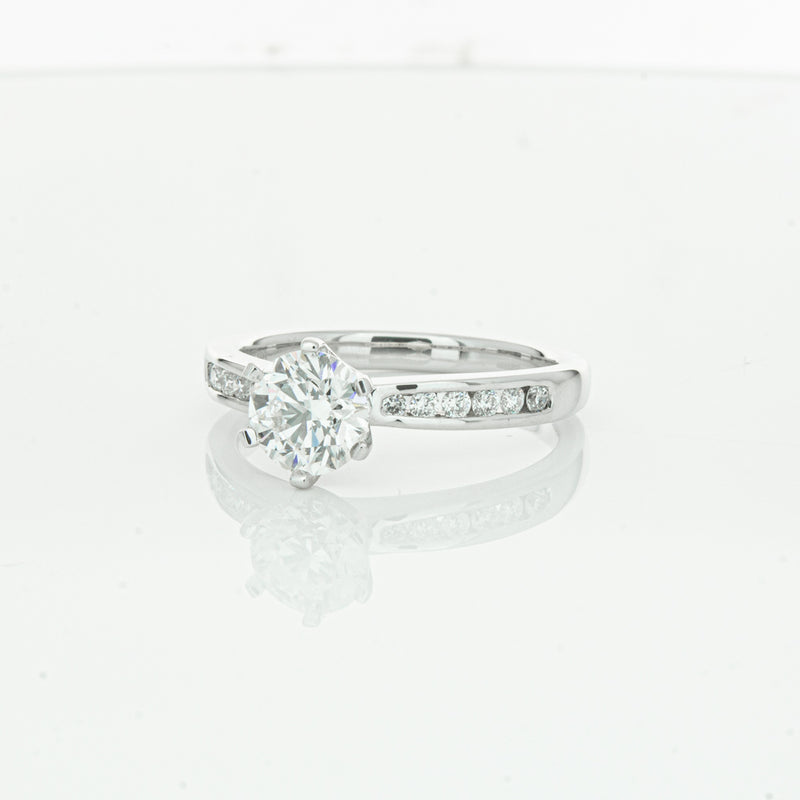 18ct White Gold 1.00ct Diamond Avalon Ring-Ring-Walker & Hall