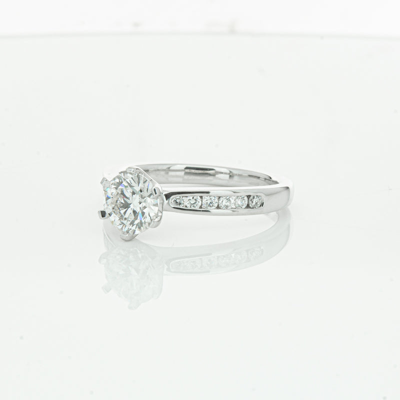 18ct White Gold 1.00ct Diamond Avalon Ring-Ring-Walker & Hall
