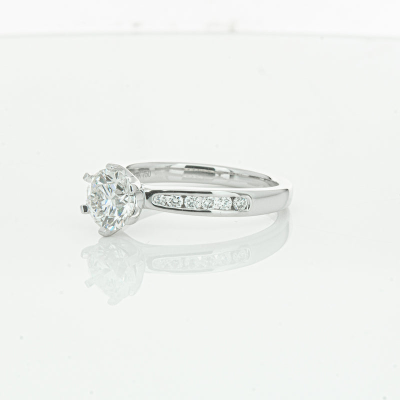 18ct White Gold 1.00ct Diamond Avalon Ring-Ring-Walker & Hall