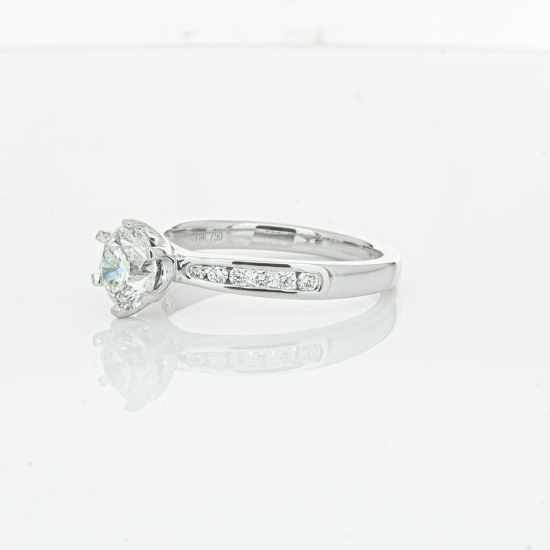 18ct White Gold 1.00ct Diamond Avalon Ring-Ring-Walker & Hall