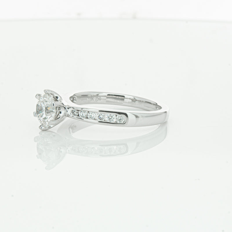 18ct White Gold 1.00ct Diamond Avalon Ring-Ring-Walker & Hall