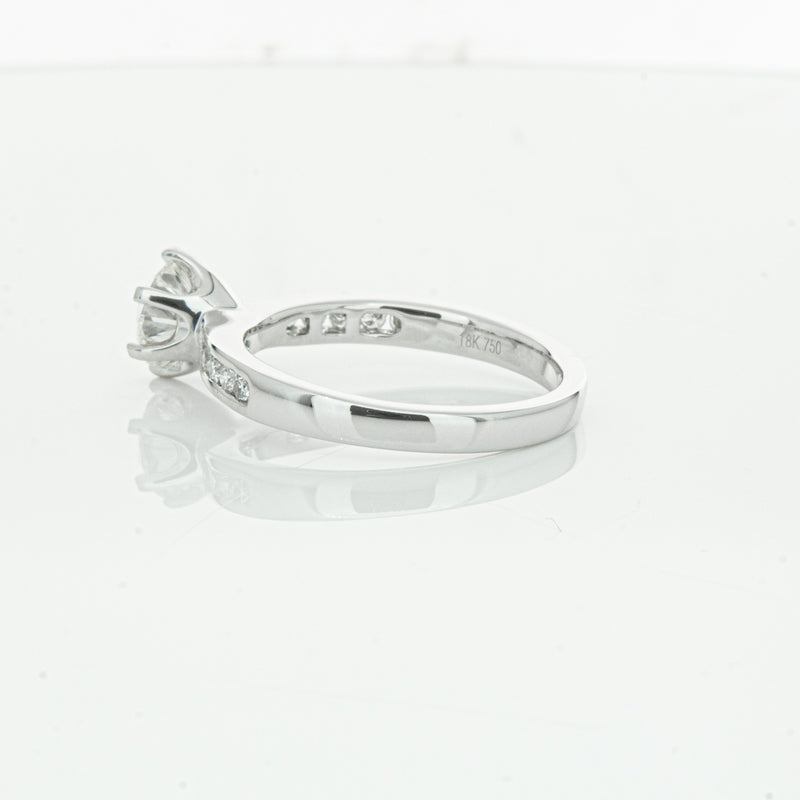 18ct White Gold 1.00ct Diamond Avalon Ring-Ring-Walker & Hall