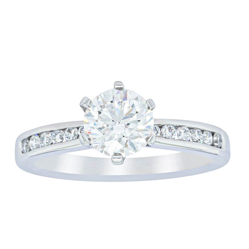 18ct White Gold 1.00ct Diamond Avalon Ring-Ring-Walker & Hall