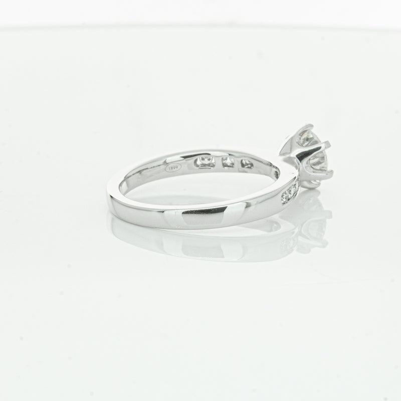 18ct White Gold 1.00ct Diamond Avalon Ring-Ring-Walker & Hall