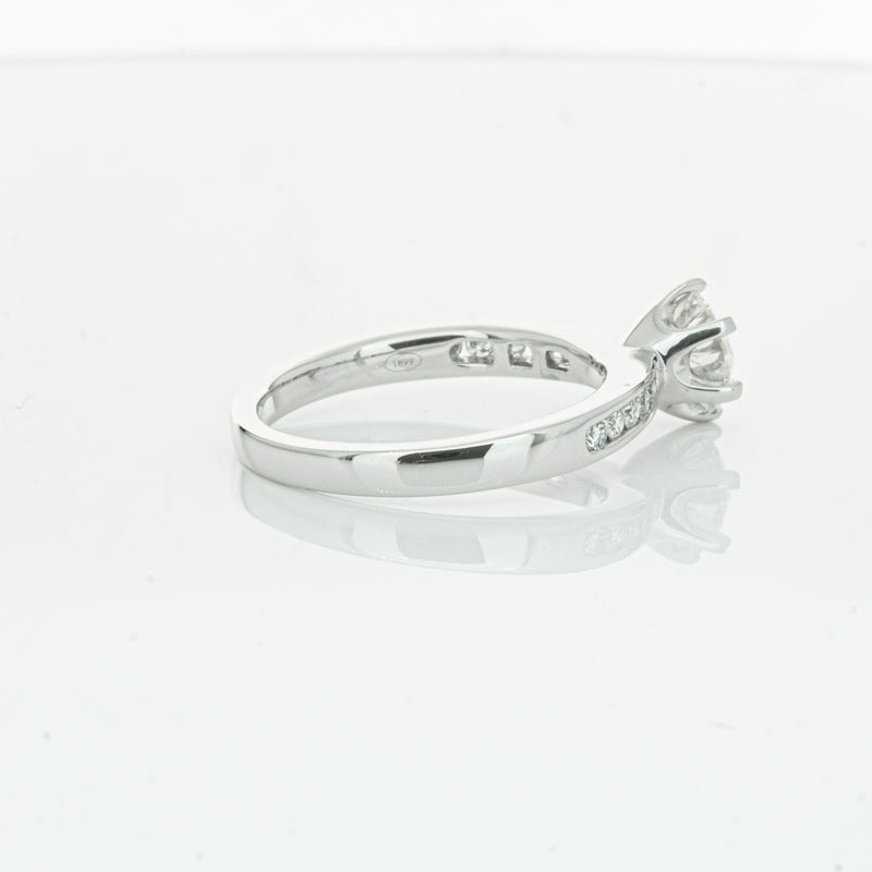 18ct White Gold 1.00ct Diamond Avalon Ring-Ring-Walker & Hall