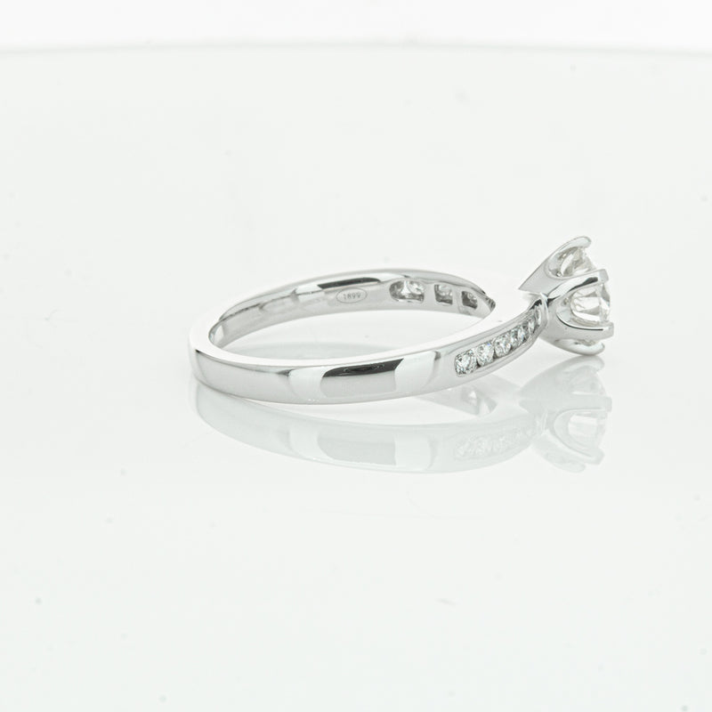 18ct White Gold 1.00ct Diamond Avalon Ring-Ring-Walker & Hall