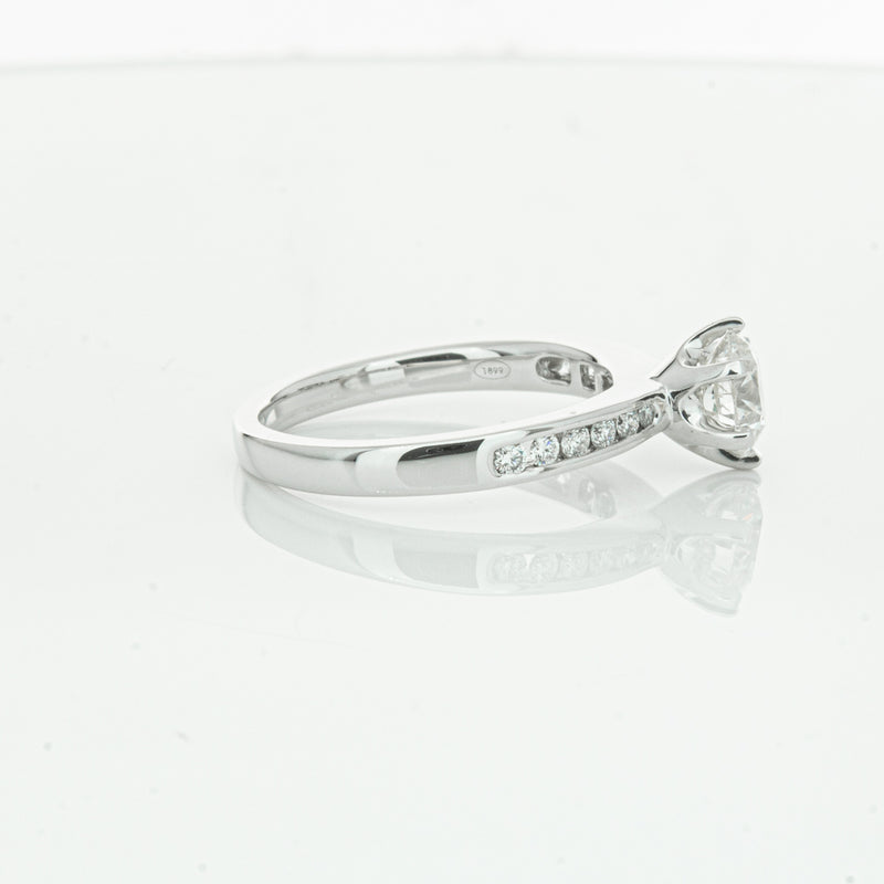 18ct White Gold 1.00ct Diamond Avalon Ring-Ring-Walker & Hall