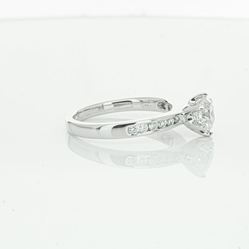 18ct White Gold 1.00ct Diamond Avalon Ring-Ring-Walker & Hall