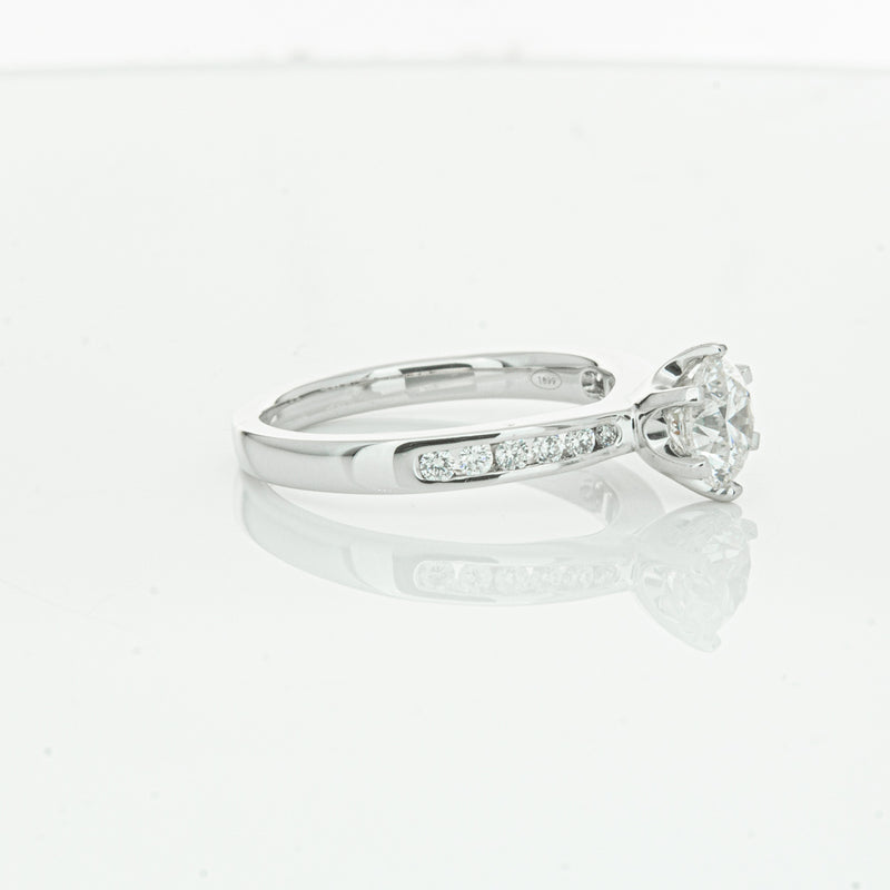 18ct White Gold 1.00ct Diamond Avalon Ring-Ring-Walker & Hall