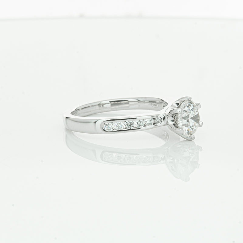 18ct White Gold 1.00ct Diamond Avalon Ring-Ring-Walker & Hall