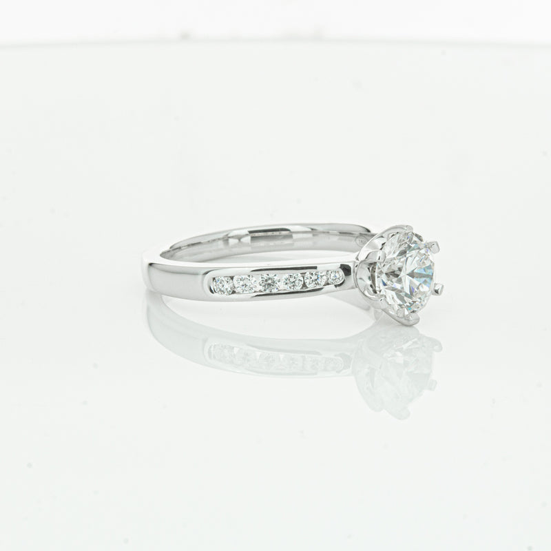 18ct White Gold 1.00ct Diamond Avalon Ring-Ring-Walker & Hall