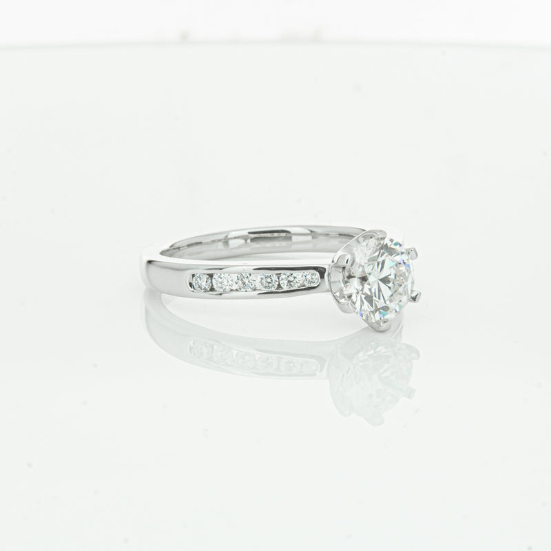 18ct White Gold 1.00ct Diamond Avalon Ring-Ring-Walker & Hall