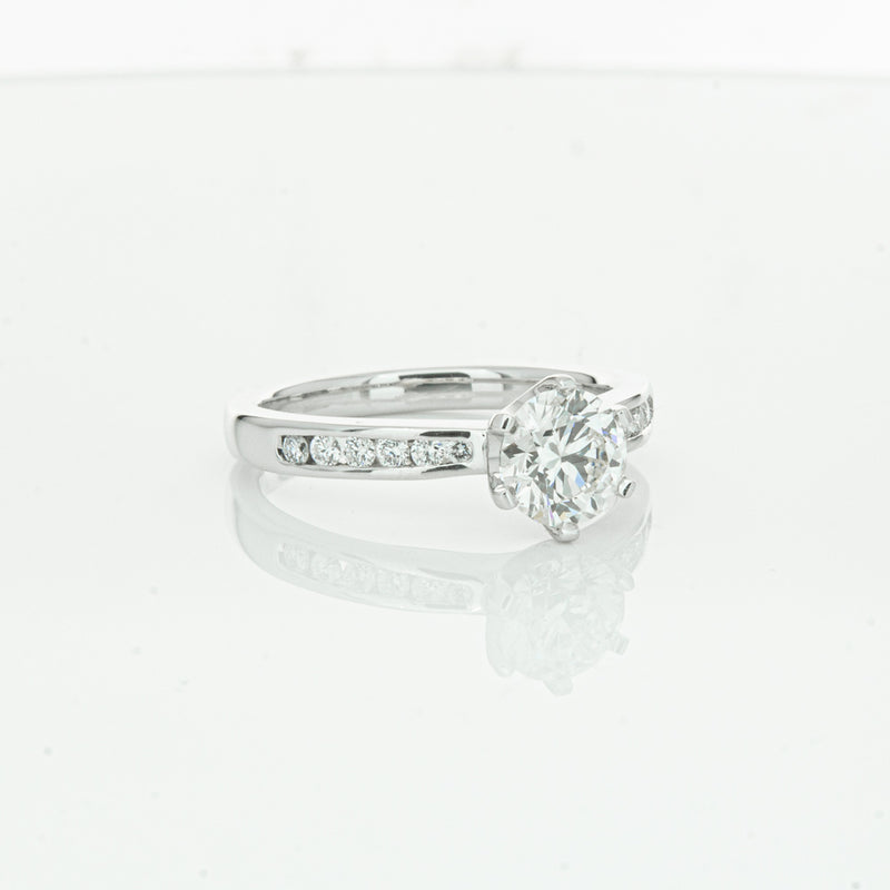 18ct White Gold 1.00ct Diamond Avalon Ring-Ring-Walker & Hall
