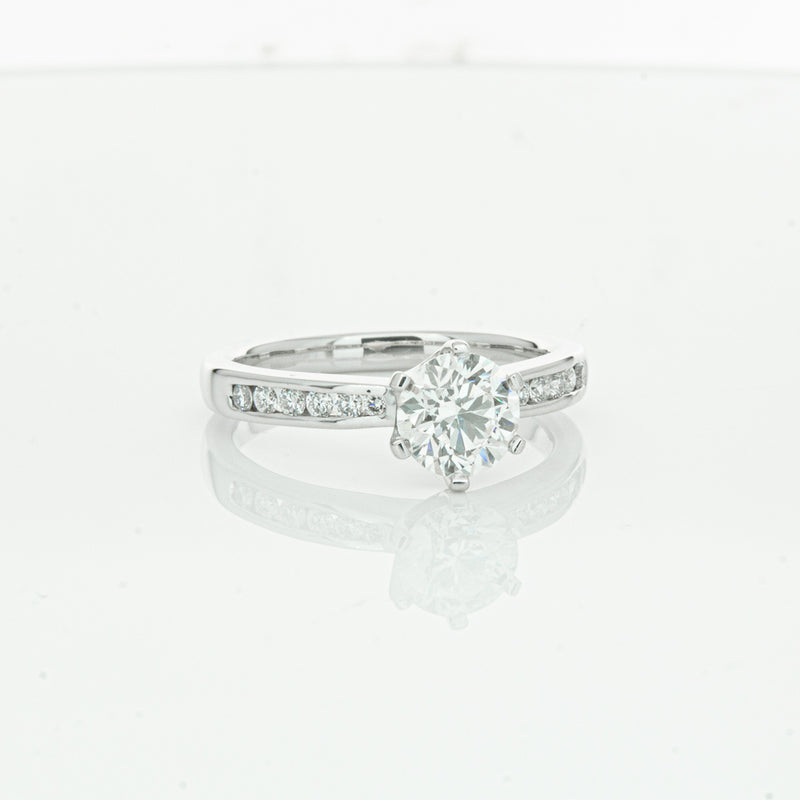 18ct White Gold 1.00ct Diamond Avalon Ring-Ring-Walker & Hall