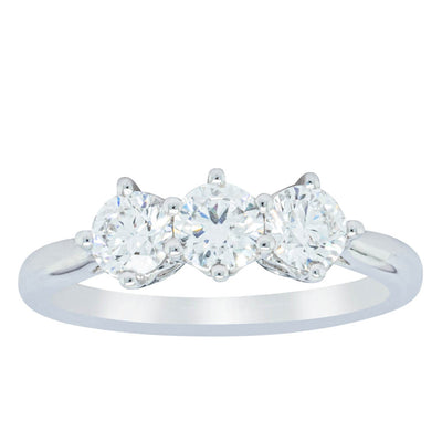 18ct White Gold .90ct Diamond Coronado Ring-Ring-Walker & Hall