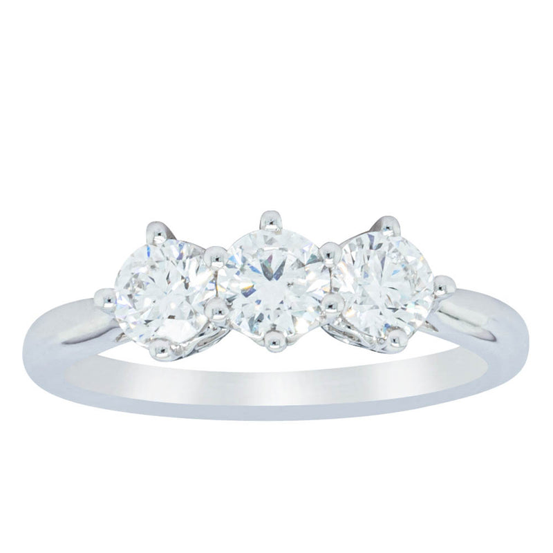 18ct White Gold .90ct Diamond Coronado Ring-Ring-Walker & Hall