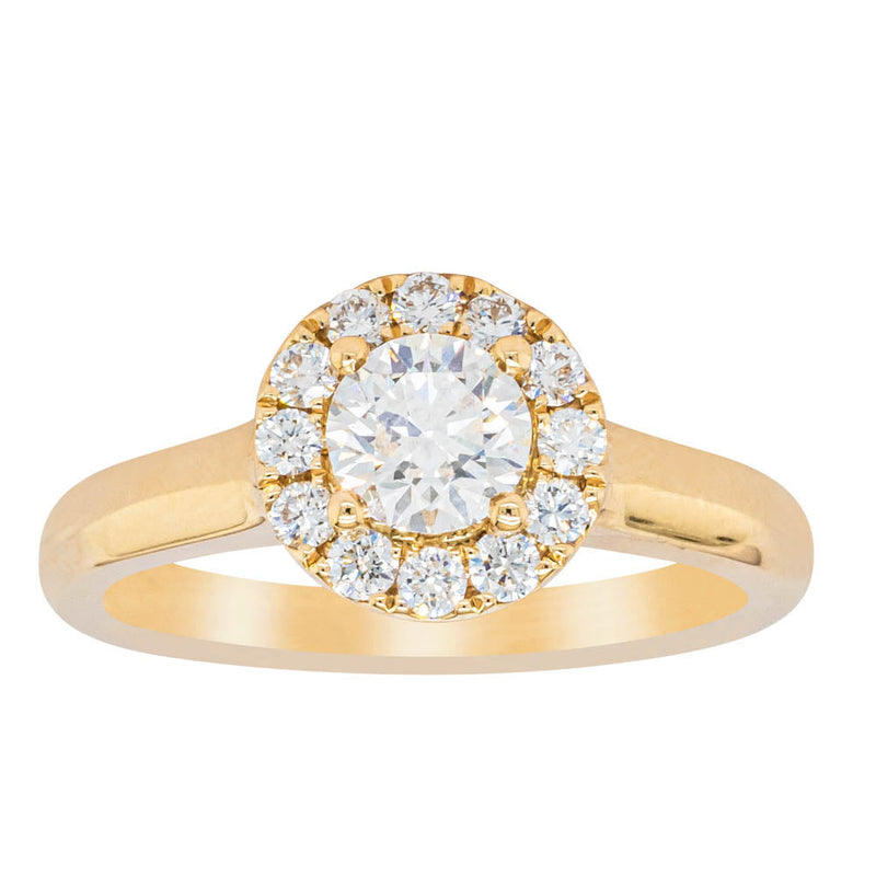 18ct Yellow Gold .50ct Diamond Eclipse Ring-Ring-Walker & Hall