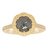 18ct Yellow Gold Black Diamond Ring-Ring-Walker & Hall