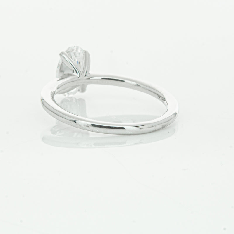 18ct White Gold 1.01ct Oval Cut Diamond Melba Ring-Ring-Walker & Hall
