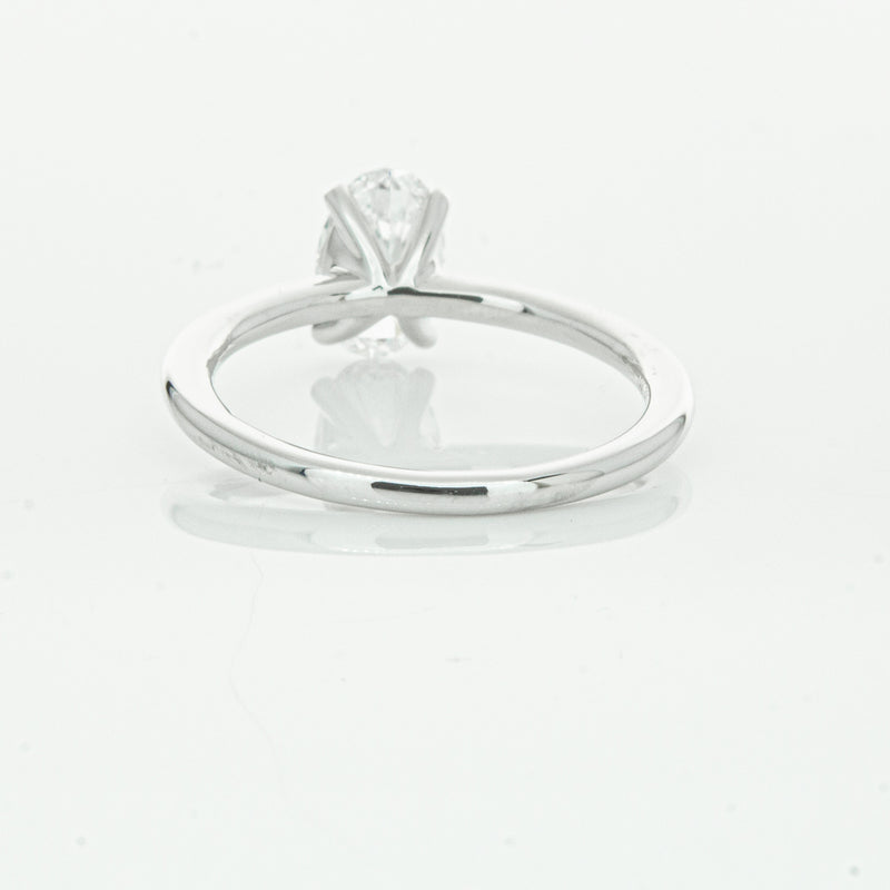 18ct White Gold 1.01ct Oval Cut Diamond Melba Ring-Ring-Walker & Hall