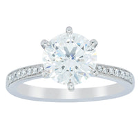 18ct White Gold Diamond Zenith Ring-Ring-Walker & Hall